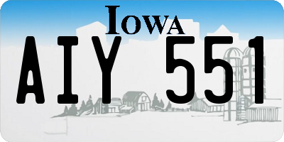IA license plate AIY551