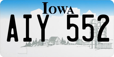 IA license plate AIY552