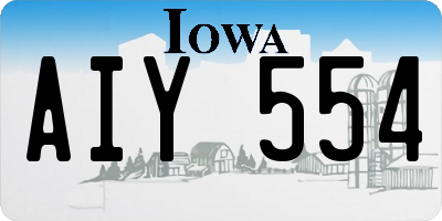 IA license plate AIY554