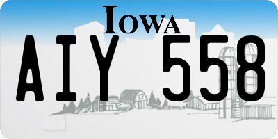 IA license plate AIY558