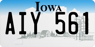 IA license plate AIY561