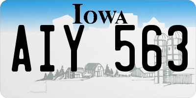 IA license plate AIY563