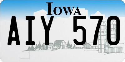 IA license plate AIY570