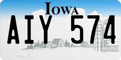 IA license plate AIY574