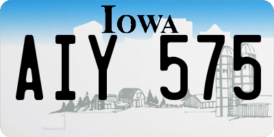 IA license plate AIY575