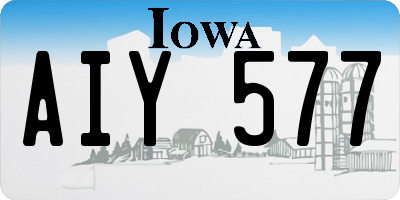 IA license plate AIY577
