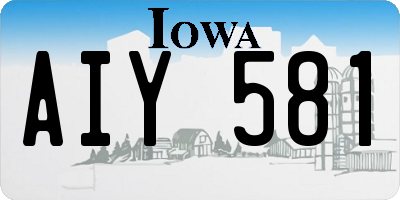 IA license plate AIY581