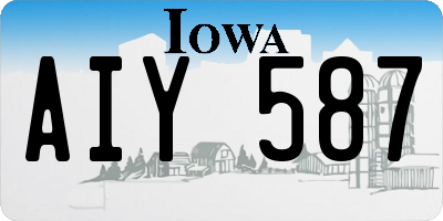 IA license plate AIY587