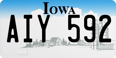 IA license plate AIY592