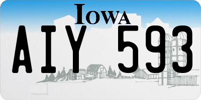IA license plate AIY593