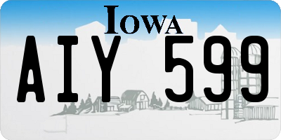 IA license plate AIY599