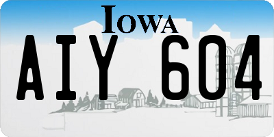 IA license plate AIY604