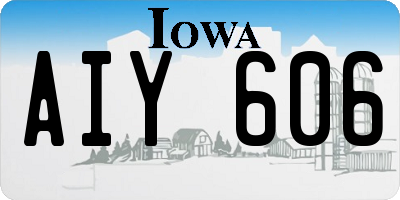 IA license plate AIY606