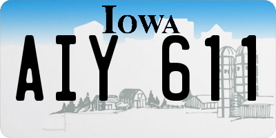 IA license plate AIY611