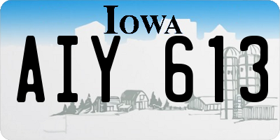 IA license plate AIY613