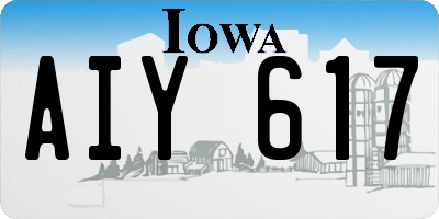 IA license plate AIY617