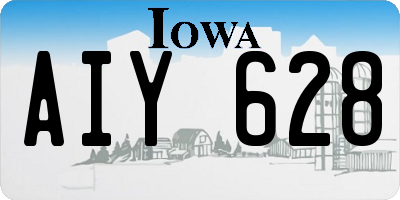 IA license plate AIY628