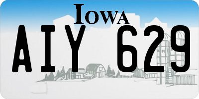IA license plate AIY629