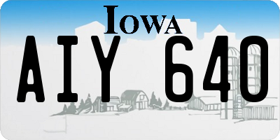 IA license plate AIY640