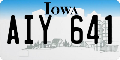 IA license plate AIY641