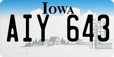 IA license plate AIY643