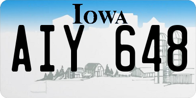 IA license plate AIY648