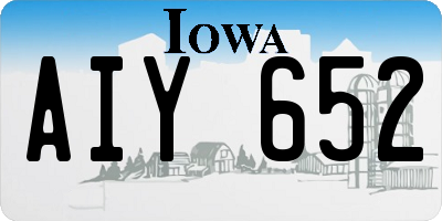 IA license plate AIY652