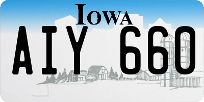 IA license plate AIY660