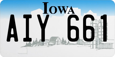 IA license plate AIY661