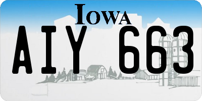 IA license plate AIY663