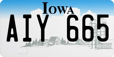 IA license plate AIY665