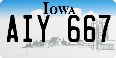 IA license plate AIY667