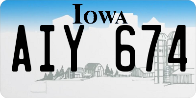 IA license plate AIY674