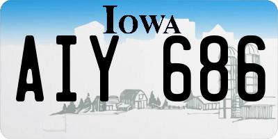 IA license plate AIY686
