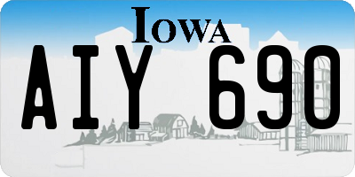 IA license plate AIY690