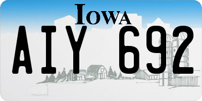 IA license plate AIY692