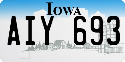 IA license plate AIY693