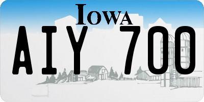 IA license plate AIY700