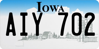 IA license plate AIY702