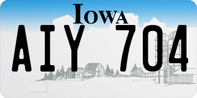 IA license plate AIY704