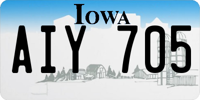IA license plate AIY705