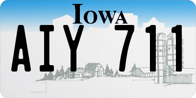 IA license plate AIY711