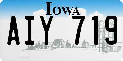 IA license plate AIY719