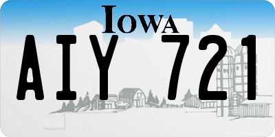 IA license plate AIY721