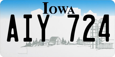 IA license plate AIY724