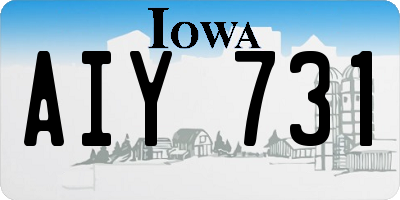 IA license plate AIY731