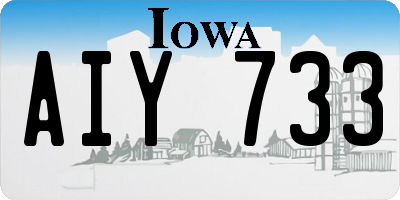 IA license plate AIY733