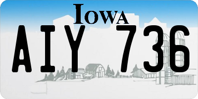 IA license plate AIY736