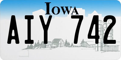 IA license plate AIY742