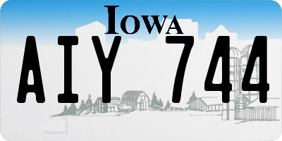 IA license plate AIY744